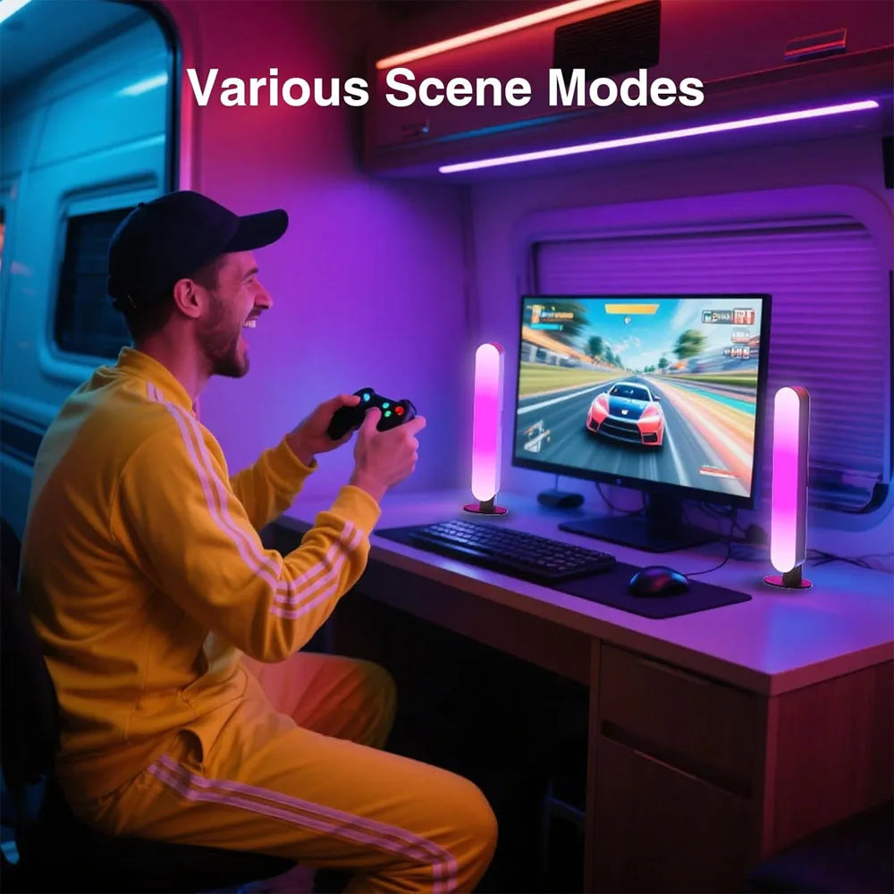 USB LED Light Bar RGB Color Changing TV Backlight Remote Symphony Atmosphere Light Strips Music Rhythm Ambient Pickup Lamp Decor