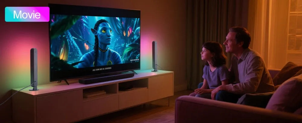 USB LED Light Bar RGB Color Changing TV Backlight Remote Symphony Atmosphere Light Strips Music Rhythm Ambient Pickup Lamp Decor