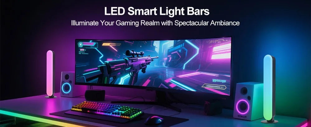 USB LED Light Bar RGB Color Changing TV Backlight Remote Symphony Atmosphere Light Strips Music Rhythm Ambient Pickup Lamp Decor