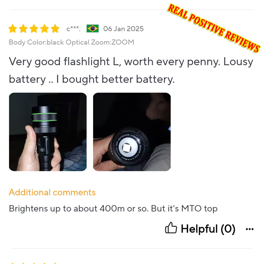 Most Powerful Long Shot LED Flashlight Zoomable Camping Torch Built-in 26650 Battery High Power Tactical Lantern for Outdoors