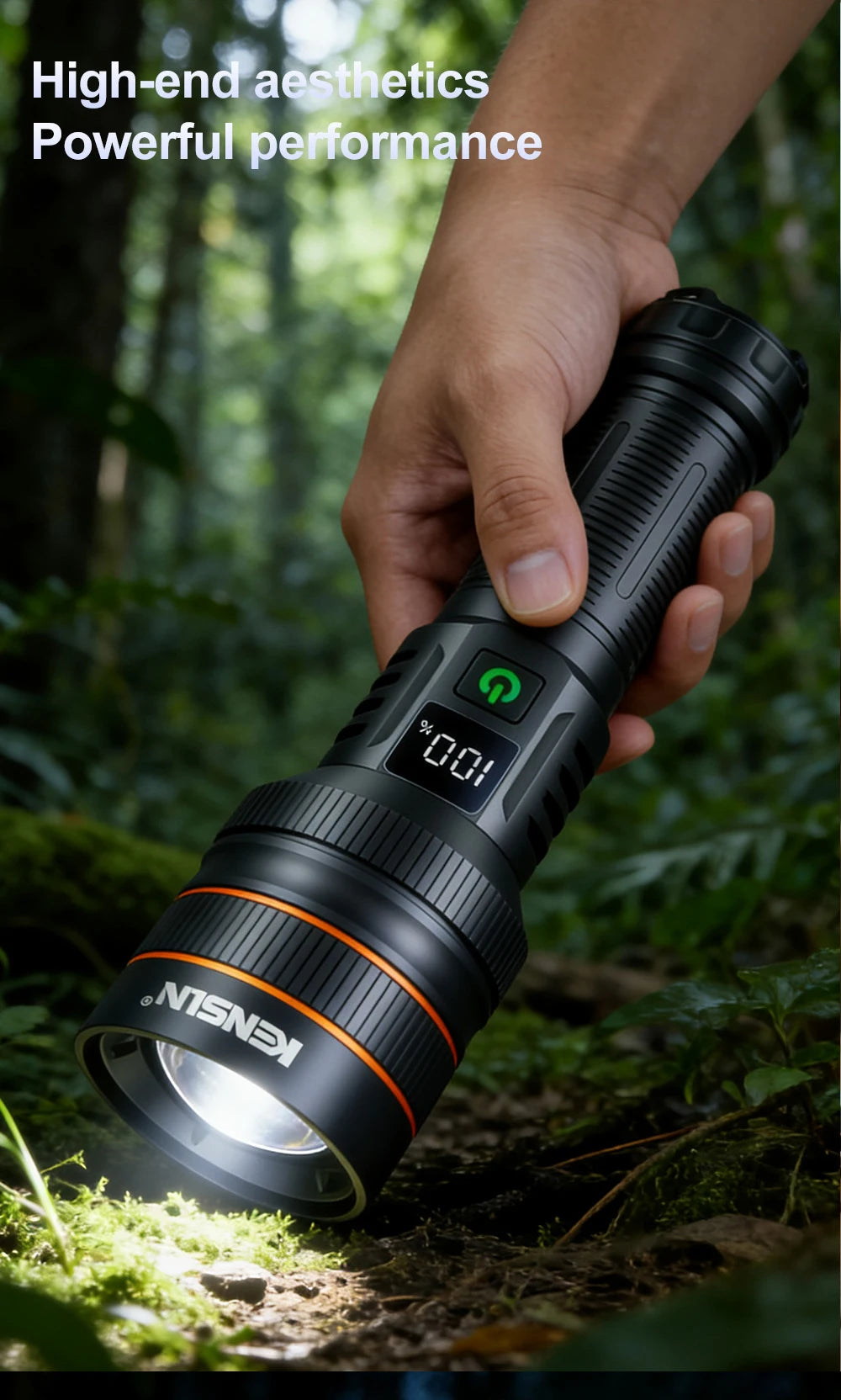 Most Powerful Long Shot LED Flashlight Zoomable Camping Torch Built-in 26650 Battery High Power Tactical Lantern for Outdoors