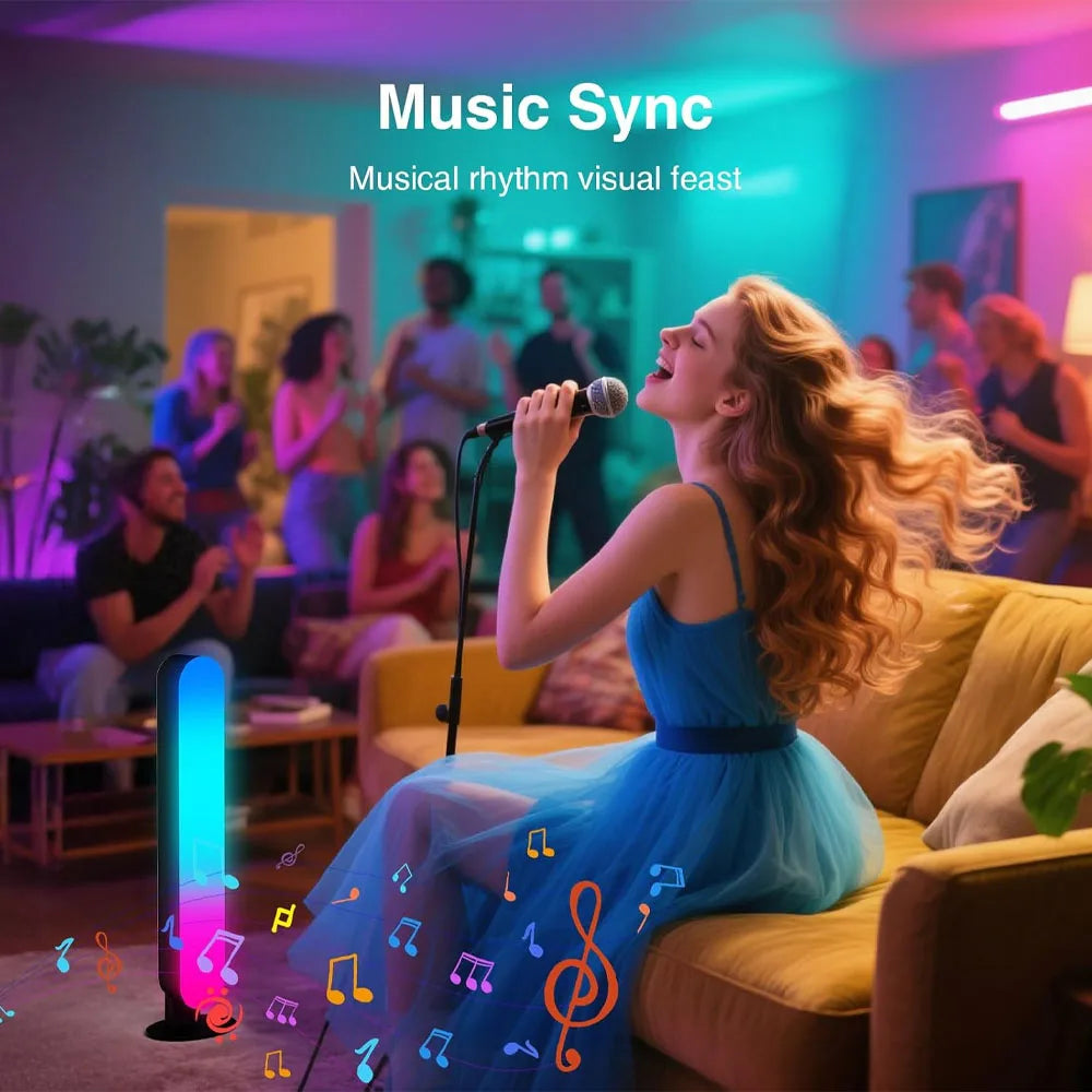 USB LED Light Bar RGB Color Changing TV Backlight Remote Symphony Atmosphere Light Strips Music Rhythm Ambient Pickup Lamp Decor