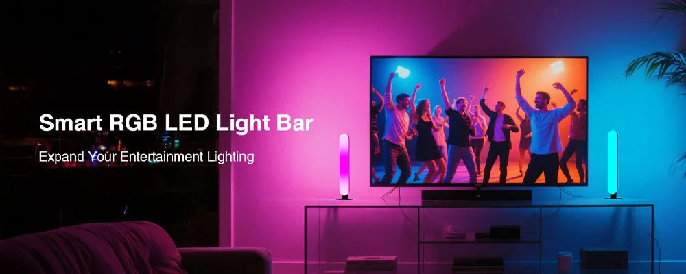 USB LED Light Bar RGB Color Changing TV Backlight Remote Symphony Atmosphere Light Strips Music Rhythm Ambient Pickup Lamp Decor